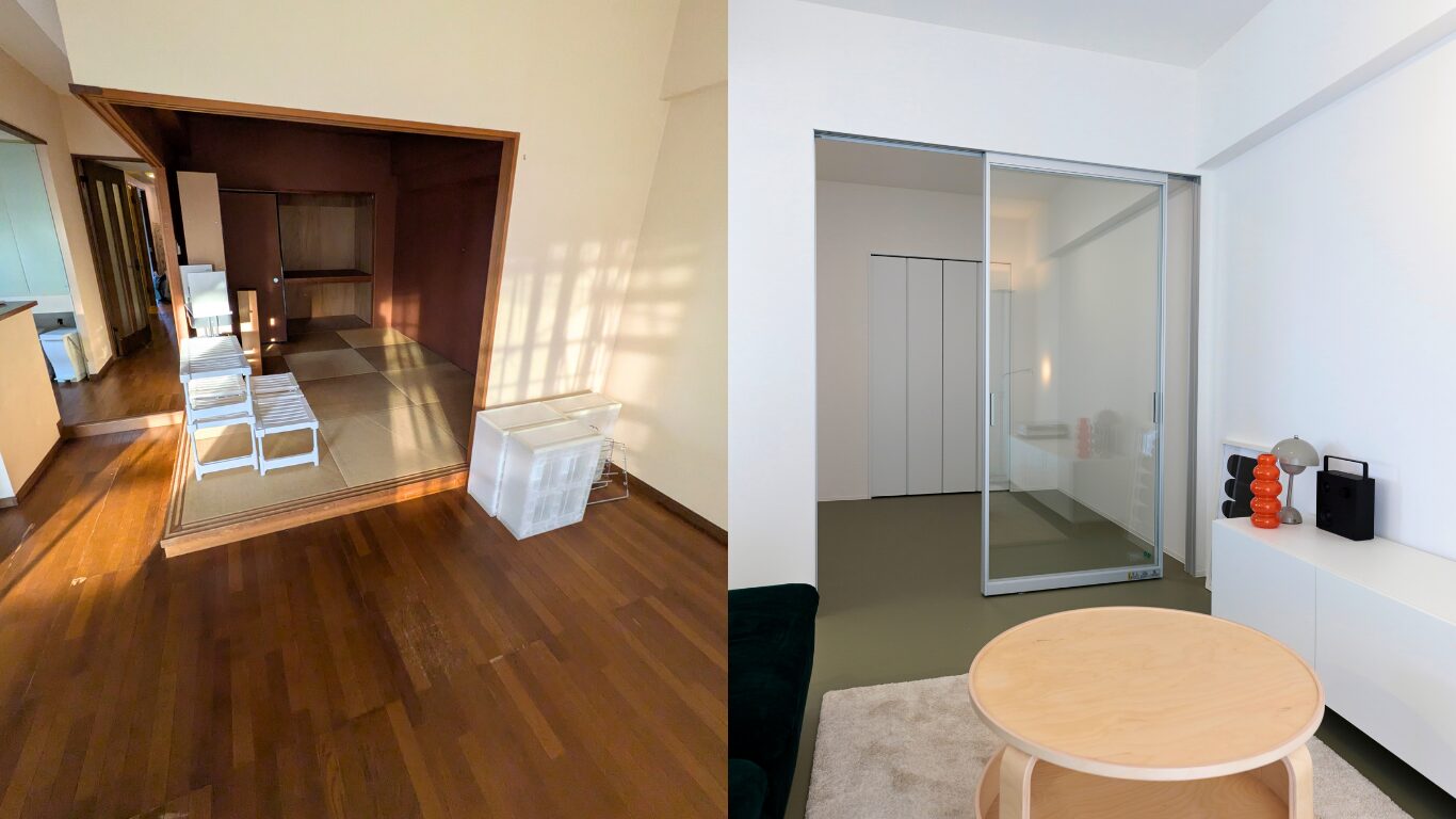 春日井市マンションのリノベーション事例「仕切りスペース」