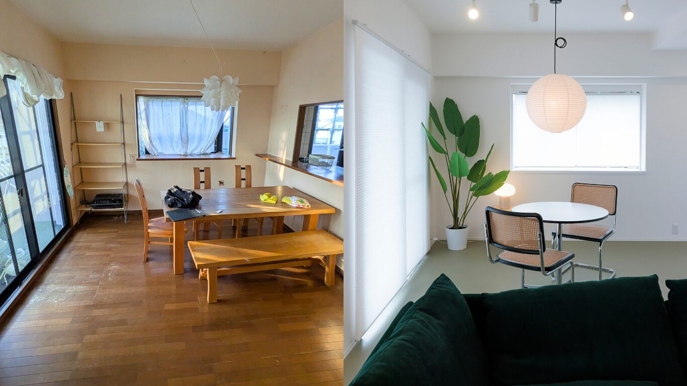 春日井市マンションのリノベーション事例「リビング」