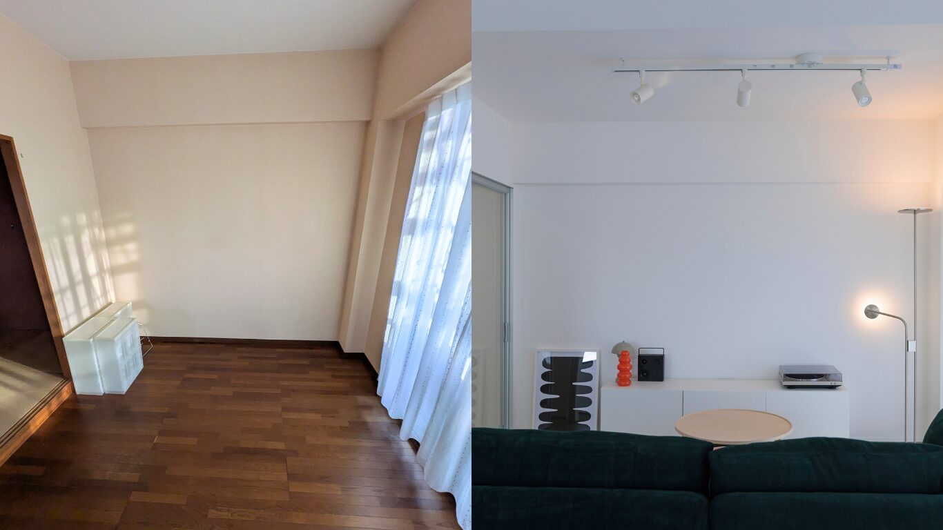 春日井市マンションのリノベーション事例「リビング」